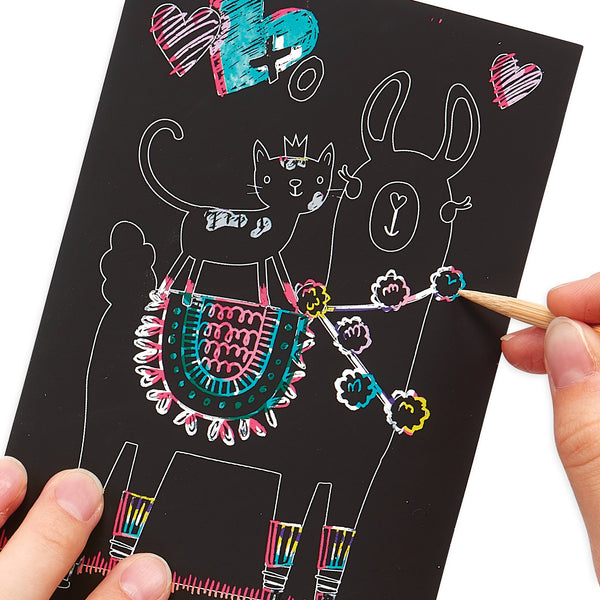 Mini Scratch & Scribble Art Kit: Funtastic Friends - Linzis