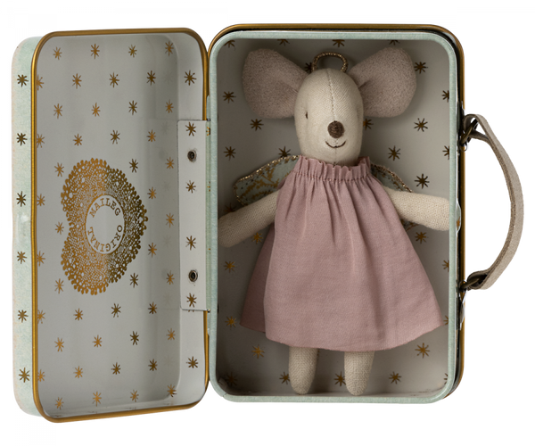 Angel Mouse in Suitcase - Linzis