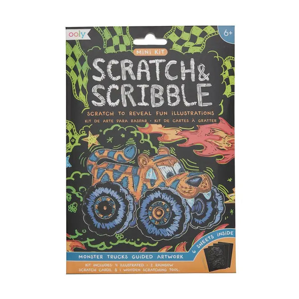 Mini Scratch & Scribble Art Kit: Monster Truck - Linzis