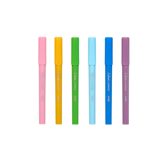 Silver Linings Outline Markers - Set of 6 - Linzis