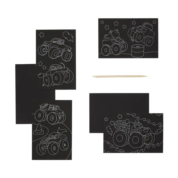 Mini Scratch & Scribble Art Kit: Monster Truck - Linzis