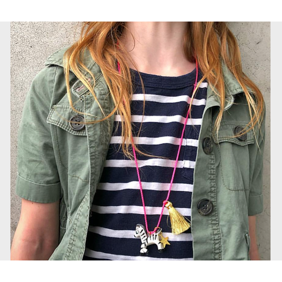 "Zoe The Zebra" Necklace - Linzis