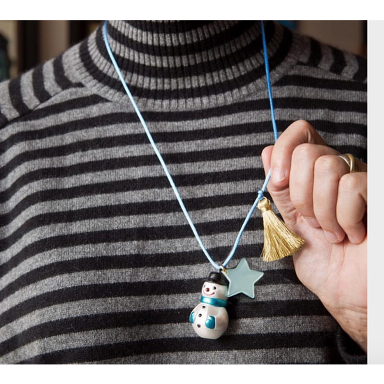 Holiday Snowman Necklace - Linzis