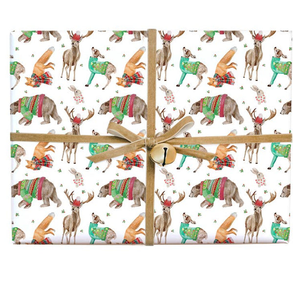 Forest Friends Christmas Gift Wrap Roll - Linzis