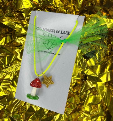 Glitter Mushroom Necklace - Linzis
