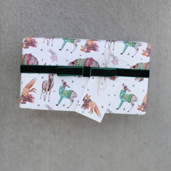 Forest Friends Christmas Gift Wrap Roll - Linzis