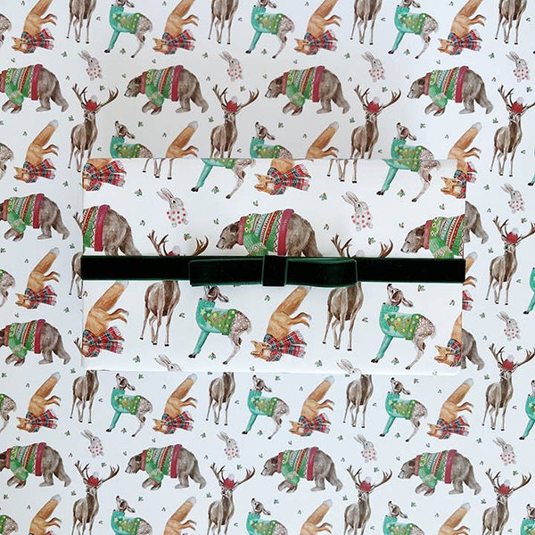 Forest Friends Christmas Gift Wrap Roll - Linzis