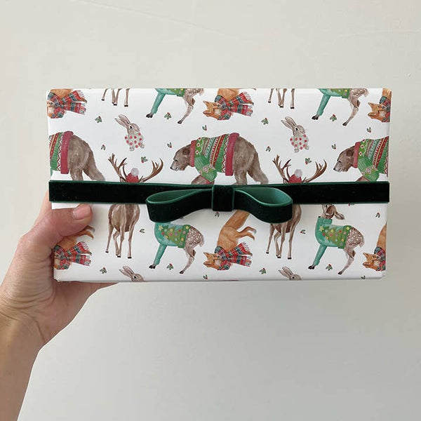 Forest Friends Christmas Gift Wrap Roll - Linzis