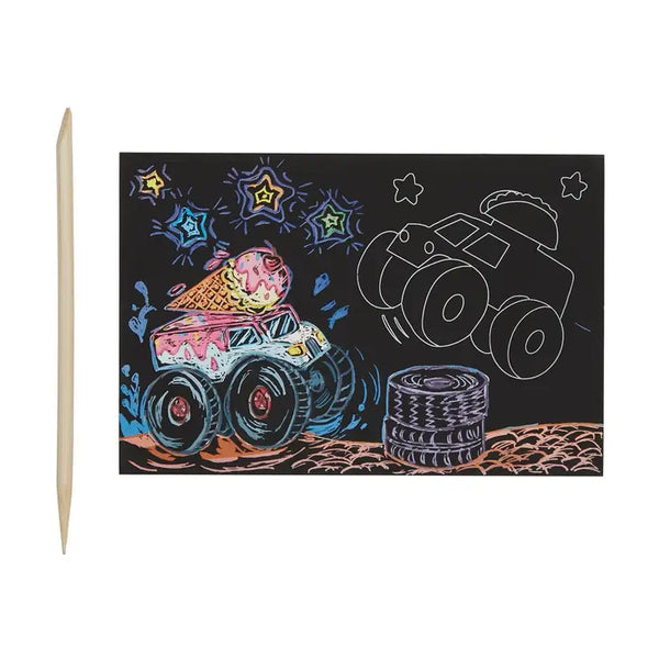 Mini Scratch & Scribble Art Kit: Monster Truck - Linzis