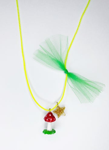 Glitter Mushroom Necklace - Linzis