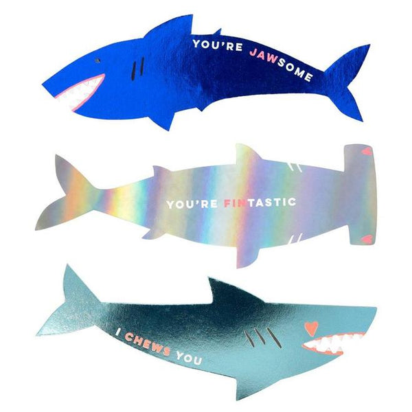 Shark Sticker Love Notes- 20% Off Valentine's Day Cards - Linzis