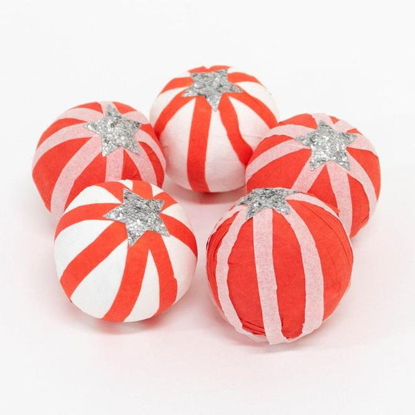 Peppermint Candy Surprise Balls (set of 6) - Linzis