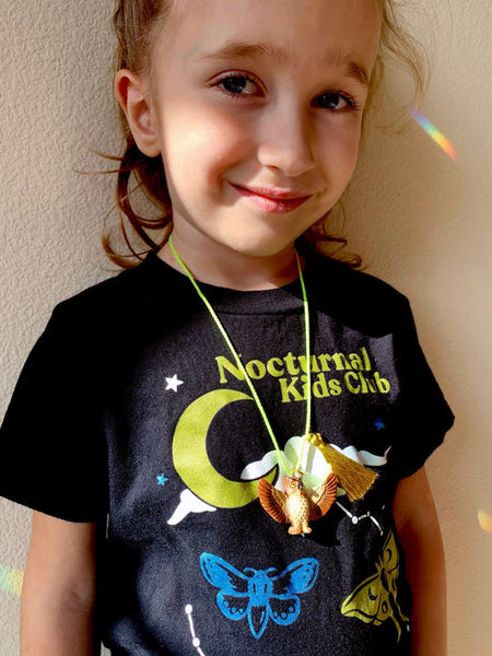 Marlo The Owl Glow in The Dark Star Necklace - Linzis