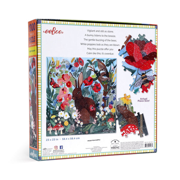Poppy Bunny 1000 Piece Puzzle - Linzis