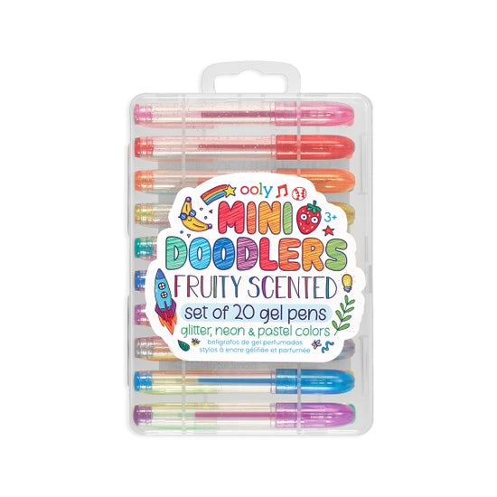 Mini Doodlers Fruity Scented Gel Pens - Set of 20 - Linzis