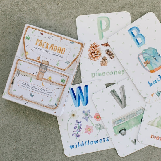 Camping Themed ABC Flashcards for Kids- Packadoo - Linzis