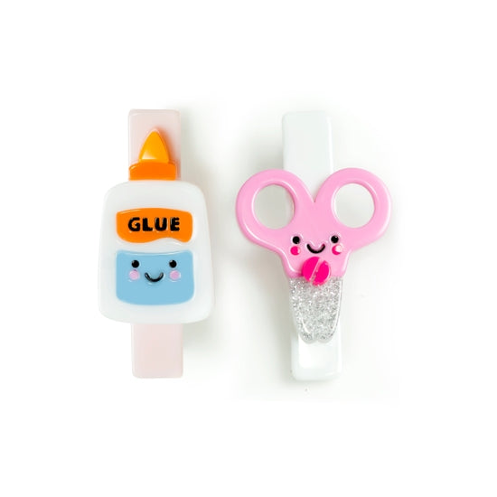 Scissor & Glue Perfect Pair Pink+Blue Alligator Clips - Linzis