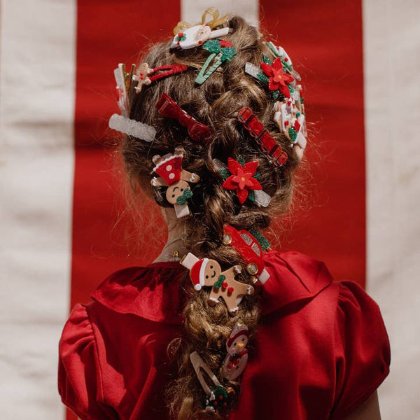 Christmas Tree + Gingerbread House Alligator Clip - Linzis