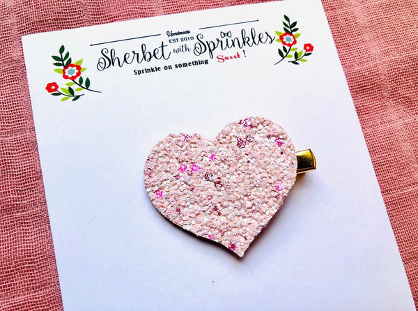 Glitter Heart Hair Clip - Linzis