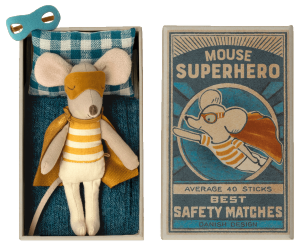 Superhero Little Brother, Mouse in Box - Linzis