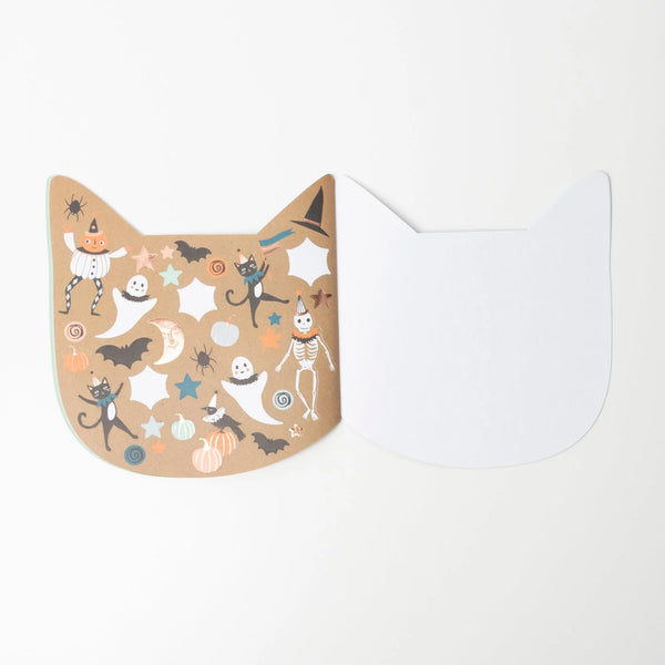 Halloween Cat Sticker Sketch Book - Linzis