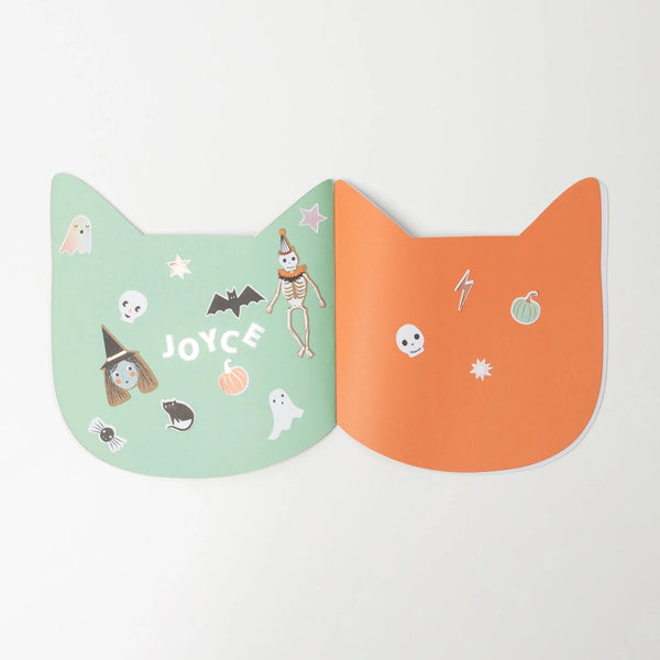 Halloween Cat Sticker Sketch Book - Linzis