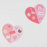 Heart Concertina Valentine Cards & Stickers - Linzis