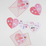 Heart Concertina Valentine Cards & Stickers - Linzis